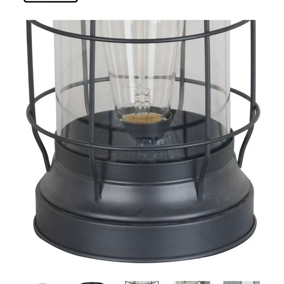 Better Homes & Gardens Modern Bronze Metal & Glass Edison Lantern - Picture 3 of 15